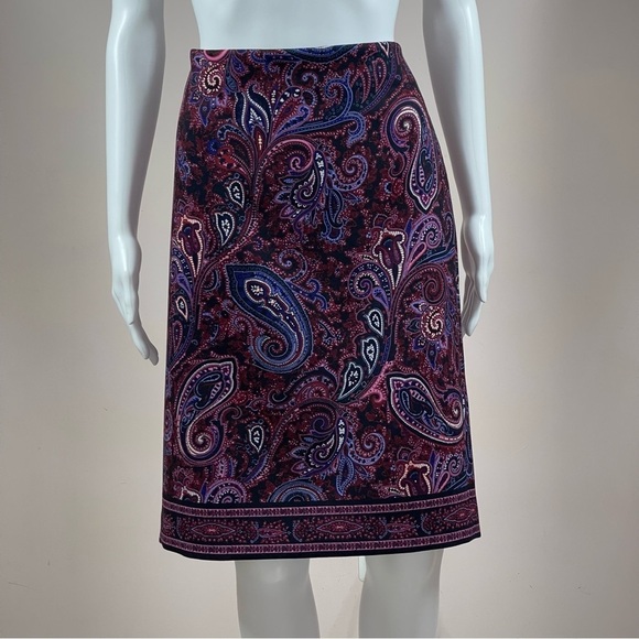 Talbots Paisley Pencil Skirt size 10 - Picture 2 of 11